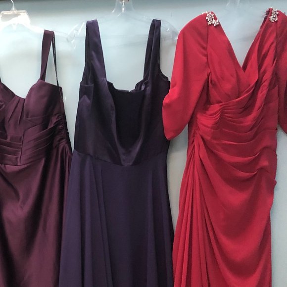 NEW MAROON Claret Mother of the Bride/Groom Elegant Formal Holiday Dress SIZE 10 - Picture 6 of 12